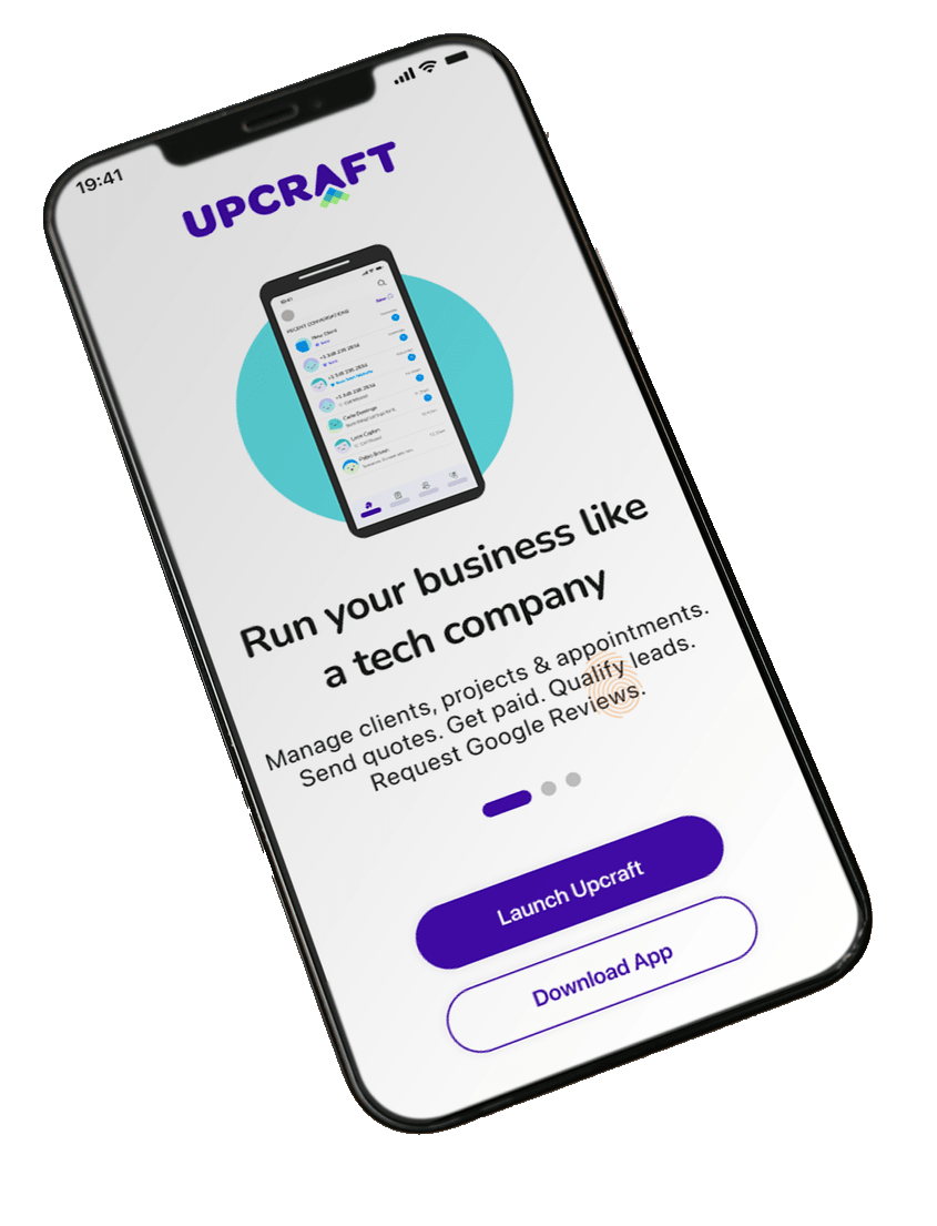 Upcraft — onboarding screen
